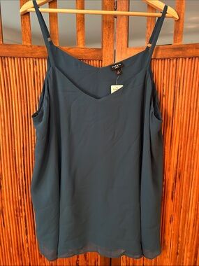 Torrid Sophie dark teal V-neck cami with adjustable straps
